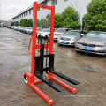 NIULI Portable mini Hand Forklift Hydraulic Manual Lift Pallet Truck 0.5 ton Manual Stacker 500kg Hand Stacker